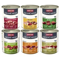 animonda GranCarno Original Nassfutter Hund Adult, Mixpaket 6x800 g Kräftige Variation von Animonda