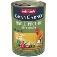 animonda GranCarno Single Protein Superfoods Nassfutter Hund Adult, Huhn und Spinat, Himbeeren, Kürbiskerne 12x400 g animonda GranCarno Single Protein Superfoods Nassfutter Hund Adult, Huhn und Spinat, Himbeeren, Kürbiskerne 12x400 g von Animonda