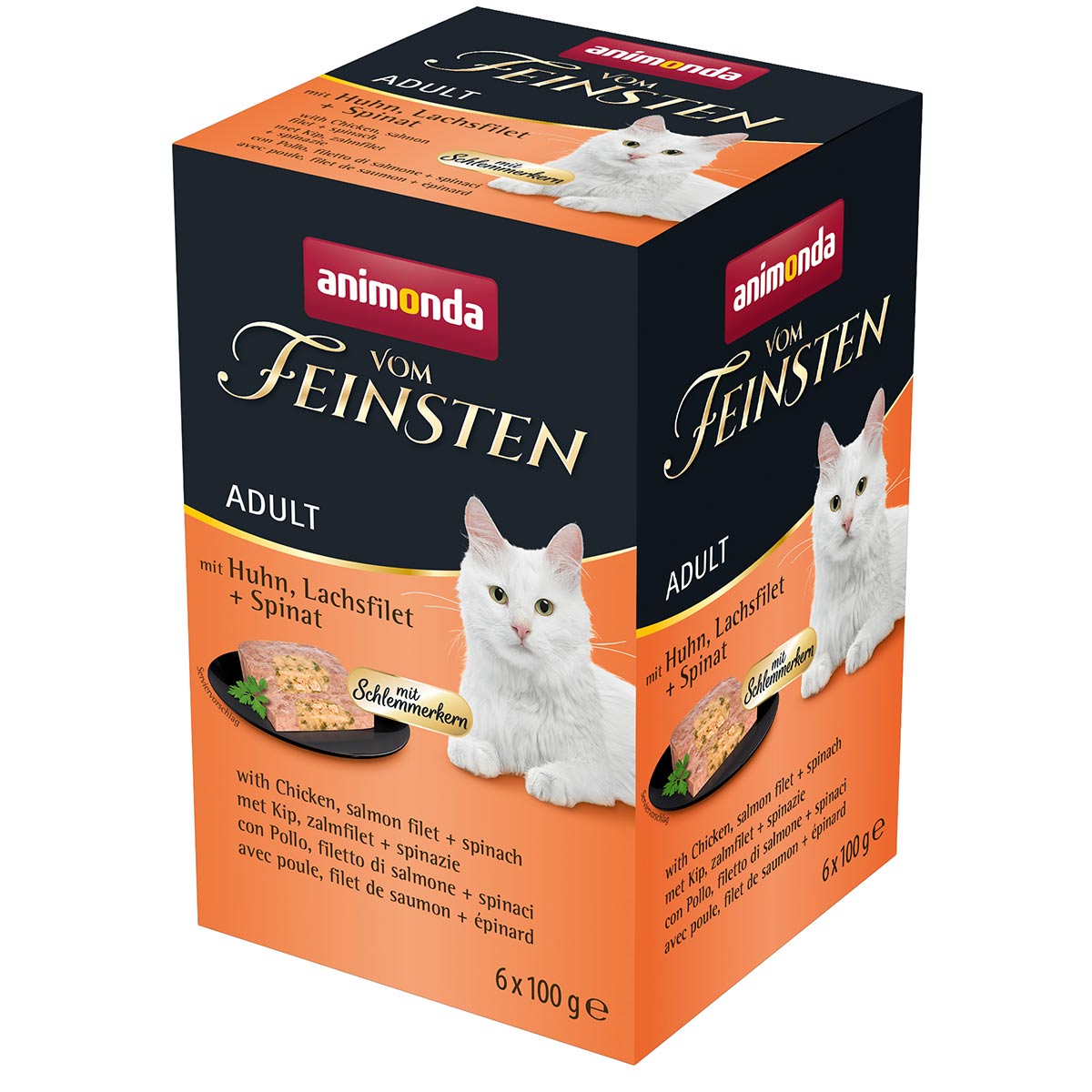 animonda Vom Feinsten Adult Schlemmerkern mit Huhn, Lachsfilet + Spinat 6x100g animonda Vom Feinsten Adult Schlemmerkern mit Huhn, Lachsfilet + Spinat 6x100g von animonda vom Feinsten