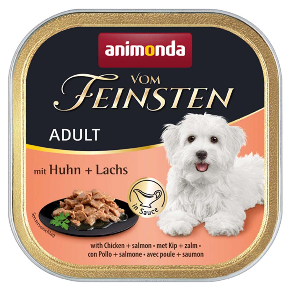 animonda vom Feinsten Adult Huhn & Lachs in Sauce 22x150g von animonda vom Feinsten