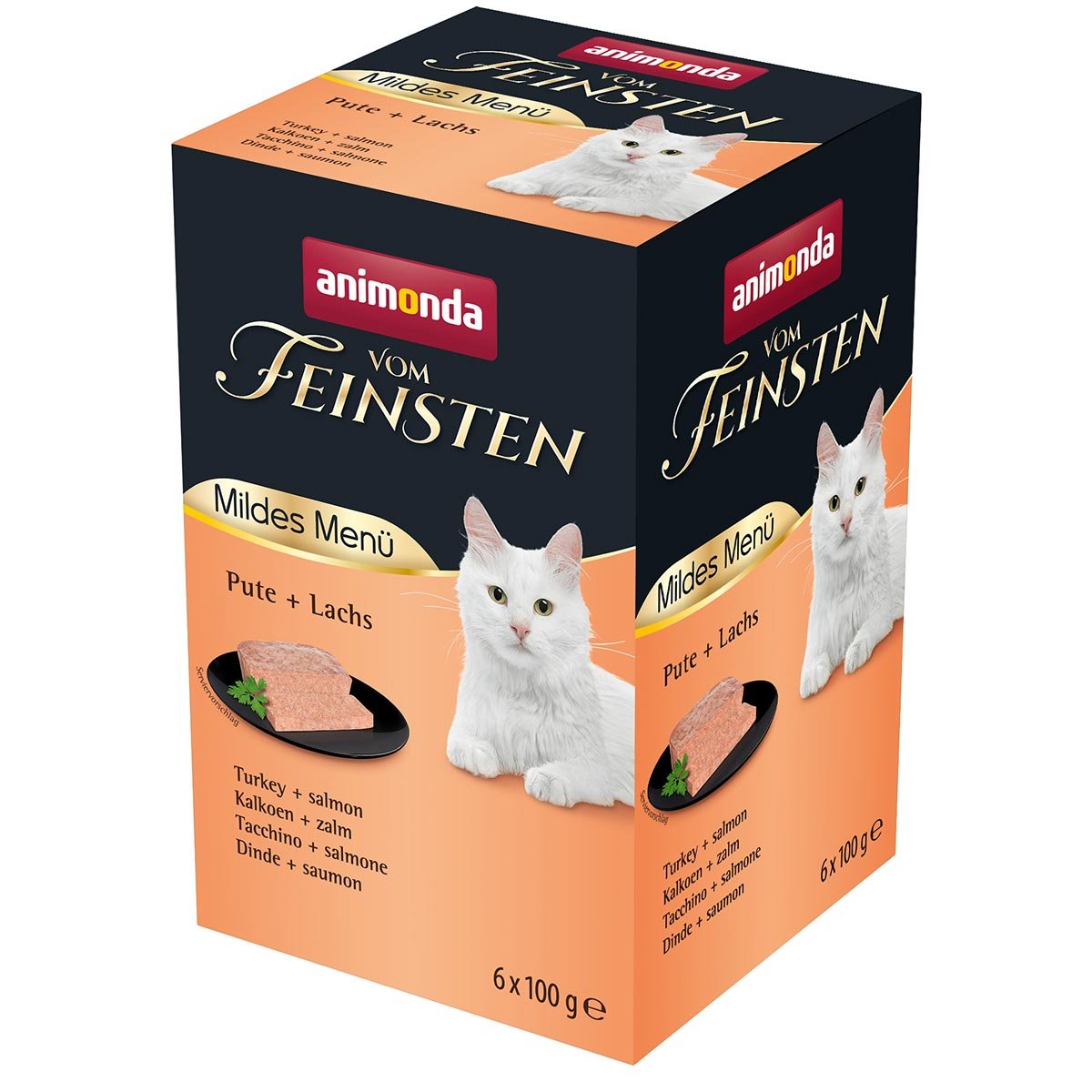 animonda vom Feinsten Adult Mildes Menü Pute + Lachs 6x100g von animonda vom Feinsten