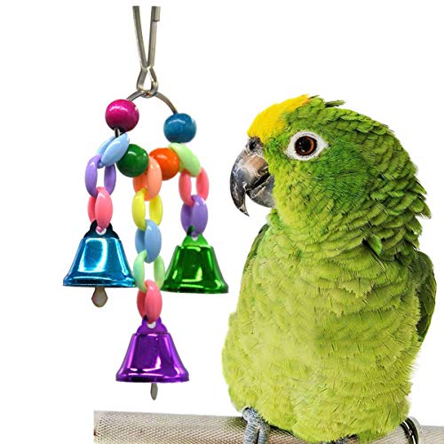 Anjing Bunte Glocken Kauspielzeug für Papageien, Sittiche, Nymphensittiche, Finken, Kanarienvögel von Anjing