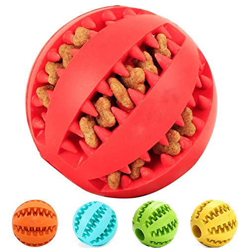 Anjing Dog Kauspielzeug aus Gummi, Bissfest, für Leckerlis, Zahnreinigung, Welpen-Spielzeug, Rot von Anjing