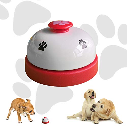 Anjing Glöckchen für Hunde und Katzen, für Training, Füttern, Spielen, Kommunikation, Rot / Weiß, 2 Stück von Anjing
