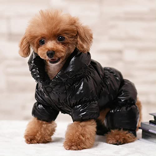 Anjing Hunde-Puffer-Jacke – Kleidung & Zubehör für Hunde Wasserabweisend Hundemantel Dicke Fleecejacke - S von Anjing