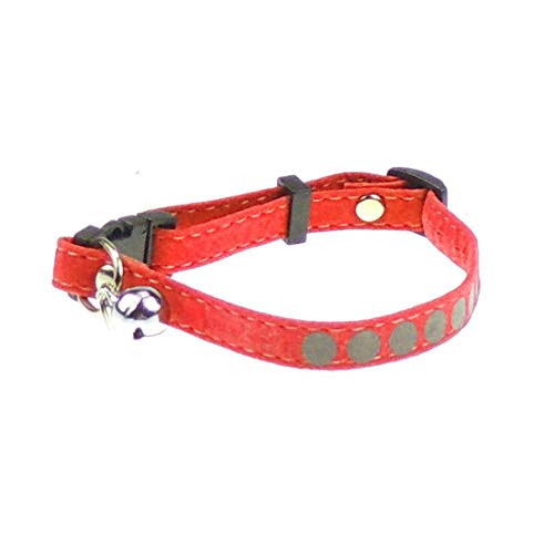 Anjing Katzenhalsband, weich, reflektierend, mit Glöckchen, Rot von Anjing