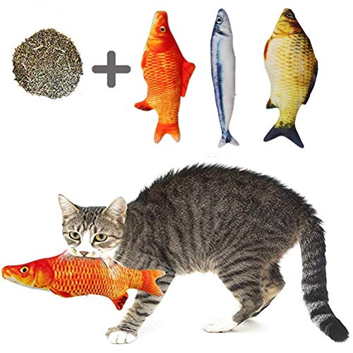 Anjing Katzenminze-Spielzeug, interaktives Plüsch-Imitation, Fisch, Katzenminze, lebensechte künstliche Fische, Katzenkissen von Anjing
