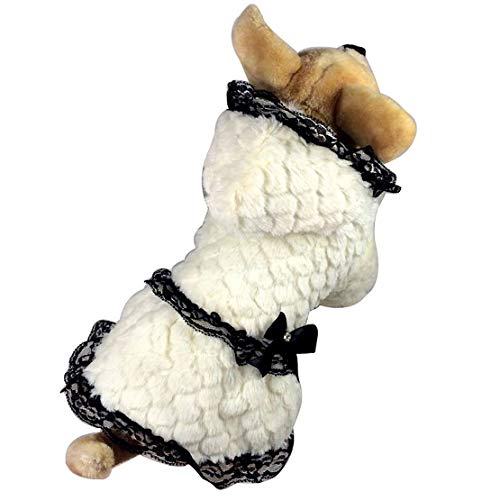 Anjing Prinzessin Hundekleid Fleece Mantel kleine Hunde Hoodies Winter Kleidung für Haustiere Spitze von Anjing