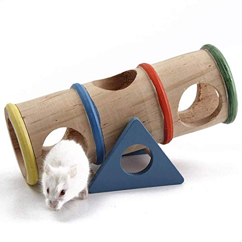 Anjing Spielzeug für Ratten und Hamster, natürliches Holz, bunt, Wippe, Käfig, Haus, Versteck, Spielspielzeug für Hamster, Ratte, Maus, langlebig und praktisch von Anjing