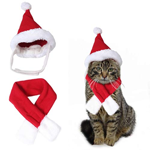 Anjing Weihnachtsmannmütze, Schal, Weihnachtsmotiv, Rot von Anjing