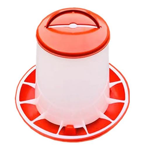 Edelstahl Futterautomat für Hühner und Geflügel,Futterautomat für Geflügel,Futterspender,Küken Futtertrog,Robust,Aufhängbar und Aufstellbar von Anjing