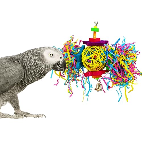 Niedliches Spielzeug für Vögel, Papageien, Käfig, Spielzeug für Nymphensittiche, Afrika, Grau, zufällige Farbe von Anjing
