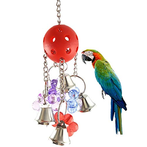 Vogelspielzeug Kauspielzeug Hängender Ball Glocke Spielzeug für Papageien Aras Graupapageien Wellensittiche Sittiche Kakadus Nymphensittiche von Anjing