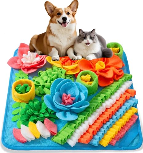 Ankilo Schnüffelmatte für Hunde, langsames Füttern, interaktives Hundespielzeug fördert natürliche Futtersuchfähigkeiten, Stressabbau und Training, Schnüffelmatte für Welpen, 39 x 39 cm von Ankilo