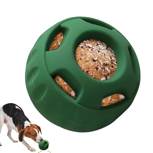 Anloximt Futterball Für Hunde,Leckereien Auslaufender Ball Haustier Futter Spielzeug - Wiederverwendbarer Silikon Zahnpflege Spielball Für Geistige Anregung von Anloximt