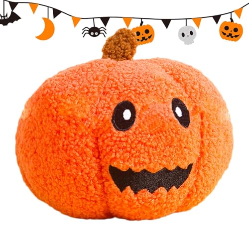 Anloximt Hund Plüschspielzeug, Halloween Plüschkürbis Spielzeug, Spielzeug Für Haustiere Interaktives Quietschspiel Für Zuhause Spielzeit Reise Beschäftigung Indoor von Anloximt
