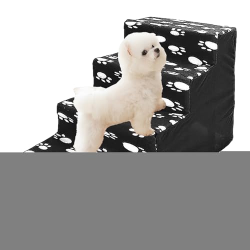 Anloximt Hundeschritte - 4-Stufen-Haustiertreppe fürs Bett | Zusammengebautes Design, große Kätzchentreppe, hohe Betten, Bequeme Flanellstufen, kleine Tiere Anloximt Hundeschritte - 4-Stufen-Haustiertreppe fürs Bett | Zusammengebautes Design, große Kätzchentreppe, hohe Betten, Bequeme Flanellstufen, kleine Tiere von Anloximt