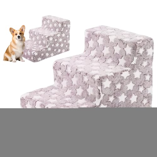 Anloximt Hundetreppe Für Bett | 3 Stufen Hundetreppen für Kleine Katzen zum Klettern,rutschfeste Abnehmbare Haustierrampe Ausgeglichene Kletterhilfe Für Wohnzimmer Schlafzimmer Stühle Anloximt Hundetreppe Für Bett | 3 Stufen Hundetreppen für Kleine Katzen zum Klettern,rutschfeste Abnehmbare Haustierrampe Ausgeglichene Kletterhilfe Für Wohnzimmer Schlafzimmer Stühle von Anloximt