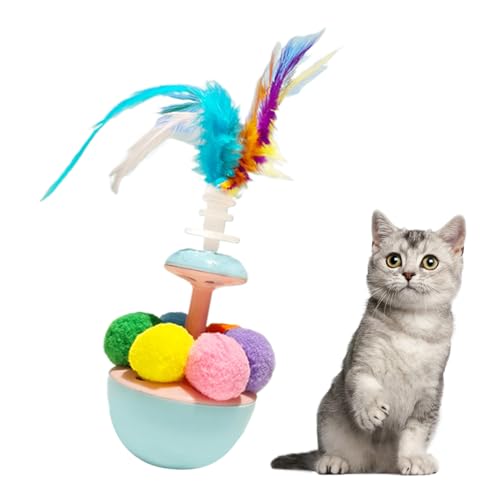 Anloximt Katzenballfederspielzeug, Katzenballfeder,Kätzchen Balance Swing Ball - Tragbare Katzenfeder Interactive Self-Langeweile-Langeweile Spielzeug für das Training im Freien Kätzchen Anloximt Katzenballfederspielzeug, Katzenballfeder,Kätzchen Balance Swing Ball - Tragbare Katzenfeder Interactive Self-Langeweile-Langeweile Spielzeug für das Training im Freien Kätzchen von Anloximt