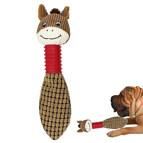 Anloximt Kauspielzeug für Welpen zum Zahnen - Hundespielzeug für Welpenkauer - Quietschendes Spielzeug in Tierform, Beißspielzeug, interaktives Hundespielzeug für kleine und mittlere Rassen von Anloximt
