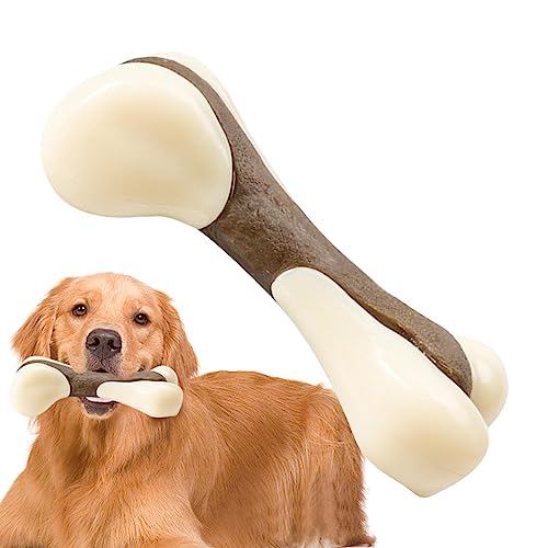 Anloximt Molar Clean Teeth Knochenspielzeug,Hundezahnbürstenspielzeug in Knochenform, unzerstörbares Hundespielzeug - Sicheres, unzerstörbares Hundespielzeug für kleine Hunde und Welpen von Anloximt