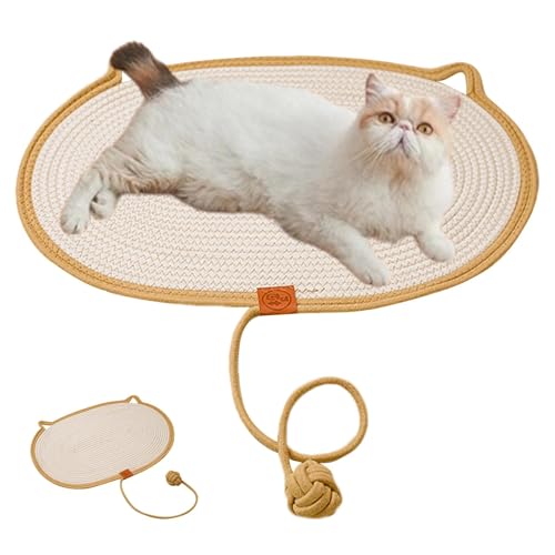 Anloximt Sommer gewebter Katzenkratzer, gewebte Kühlmatte für Katzen,Gewebte Sommer-Katzenmatte, kühlender Kratzbaum | Ball inklusive Indoor-Katzenunterhaltung, reduziert Langeweile, Spielzeug für Anloximt Sommer gewebter Katzenkratzer, gewebte Kühlmatte für Katzen,Gewebte Sommer-Katzenmatte, kühlender Kratzbaum | Ball inklusive Indoor-Katzenunterhaltung, reduziert Langeweile, Spielzeug für von Anloximt