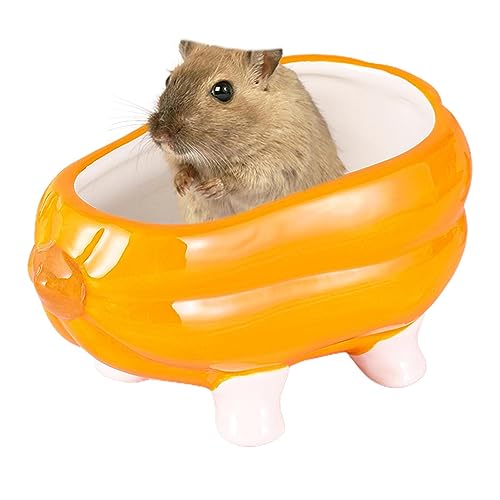 Hamster Keramik Futterschalen - Kaninchen Zubehoer Futternapf - Hamster Futternapf Keramik - Anti-Biss Keramik Futterschalen | Für Wüstenrennmaus, Hamster, Hase, tub von Anloximt
