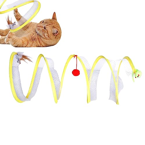 Katzenrohr - Interaktives Spielzeug, zusammenklappbarer Katzentunnel | Lustiger und kreativer Katzentunnel für Katzenwelpen und Murmeltier Anloximt von Anloximt