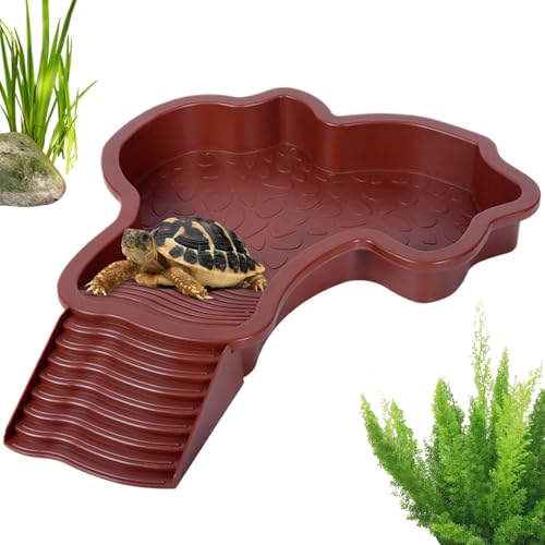 Reptilien Badebecken - Reptilien-Wasserschale - Schildkröten-Badeschale - Schildkröten-Futternapf | Für Schlange Bartagamen Schildkröte Gecko Reptilien Badebecken - Reptilien-Wasserschale - Schildkröten-Badeschale - Schildkröten-Futternapf | Für Schlange Bartagamen Schildkröte Gecko von Anloximt