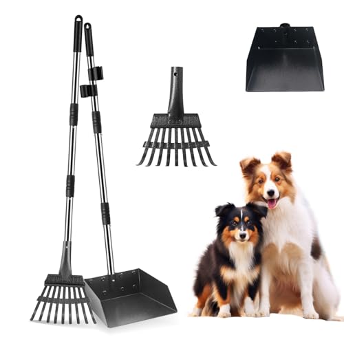 Anluomafuy Hundekotschaufel, Hundekotschaufel und Harke Set, Lange Verstellbare Griff Rake, Hundekotsammler Aus Edelstahl, Für Große, Mittelgroße Und Kleine Hundekotentferner Anluomafuy Hundekotschaufel, Hundekotschaufel und Harke Set, Lange Verstellbare Griff Rake, Hundekotsammler Aus Edelstahl, Für Große, Mittelgroße Und Kleine Hundekotentferner von Anluomafuy