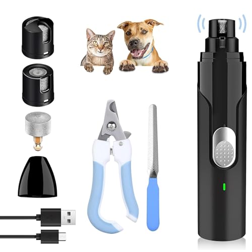 Anluomania Krallenschleifer für Hunde, Krallenschere, 8000RPM Elektrischer Hundekrallenschneider, mit Nagelfeile, 2-Gang, Superleise, Wiederaufladbare für Große, Mittelgroße und Kleine Hunde Anluomania Krallenschleifer für Hunde, Krallenschere, 8000RPM Elektrischer Hundekrallenschneider, mit Nagelfeile, 2-Gang, Superleise, Wiederaufladbare für Große, Mittelgroße und Kleine Hunde von Anluomania