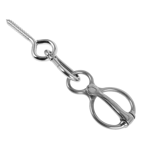 Anneome 1 Satz Pferde Anbindering mit Schnellverschluss und Augenschraube Sichere und Humane Trainingsausrüstung für Stall und Pferdepflege Vielseitig Einsetzbar für Pferdegeschirr Silber Anneome 1 Satz Pferde Anbindering mit Schnellverschluss und Augenschraube Sichere und Humane Trainingsausrüstung für Stall und Pferdepflege Vielseitig Einsetzbar für Pferdegeschirr Silber von Anneome