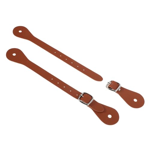 Anneome 2 Stück Verstellbare Reitstiefel Spurriemen PU Praktische Pferdezubehör für Cowboy Training und Outdoor Aktivitäten Hellbraunem Kunstleder Anneome 2 Stück Verstellbare Reitstiefel Spurriemen PU Praktische Pferdezubehör für Cowboy Training und Outdoor Aktivitäten Hellbraunem Kunstleder von Anneome