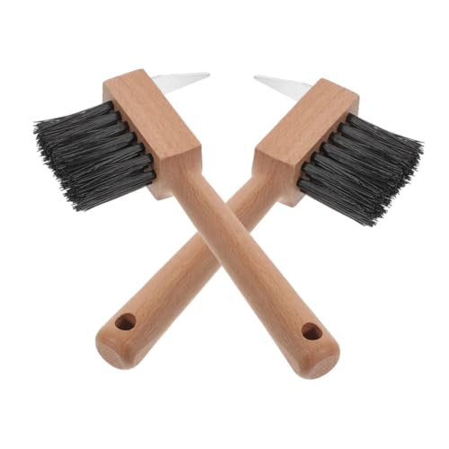 Anneome 2pcs Pinsel Für Pferde Mit Holzgriff Für Hufreinigung Und Wartung Für Nutztiere Zuverlässiges Hufpflegewerkzeug Für Alle Zwecke Reinigungsaufgaben von Anneome