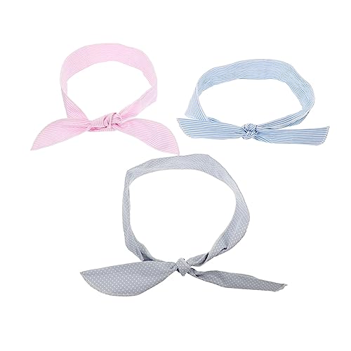 Anneome 3 Stück Kühlende Haustierhalstücher für Hunde und Katzen Sommer Kühlbandanas mit Punkten Rosa und Blau Gestreift Wiederverwendbar und Chemikalienfrei für Heiße von Anneome