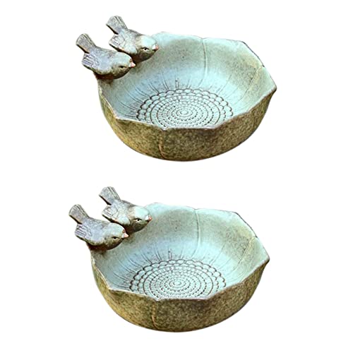 Anneth 2 x Keramikvögel, Bäder, Gartendekoration, Futterspender für Vögel, Aquarium, Keramik, Retro-Finish Anneth 2 x Keramikvögel, Bäder, Gartendekoration, Futterspender für Vögel, Aquarium, Keramik, Retro-Finish von Anneth