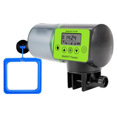 Anneth Intelligenter automatischer Fischfutterspender + Futterkreis, automatischer Futterspender für Aquarium, LCD-Anzeige, Timer, Zubehör für Aquarium-A Anneth Intelligenter automatischer Fischfutterspender + Futterkreis, automatischer Futterspender für Aquarium, LCD-Anzeige, Timer, Zubehör für Aquarium-A von Anneth