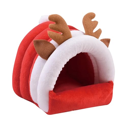 Annewi Hamsterbett, Weihnachten Winter Meerschweinchenbett Hamsterhaus, Niedliches Rutschfestes Hamster Schlafnest Kleintiere Bettzeug Haus mit Abnehmbarem Wattepad für Zwerghamster, Mini Igel Annewi Hamsterbett, Weihnachten Winter Meerschweinchenbett Hamsterhaus, Niedliches Rutschfestes Hamster Schlafnest Kleintiere Bettzeug Haus mit Abnehmbarem Wattepad für Zwerghamster, Mini Igel von Annewi
