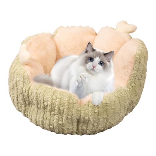Annewi Hundebetten, rundes Katzenbett für Hauskatzen, waschbares Haustierbett für Welpen und Kätzchen, mit rutschfester Unterseite, kaktusförmiges Kätzchenhaus für Welpen und Kätzchen (A) von Annewi