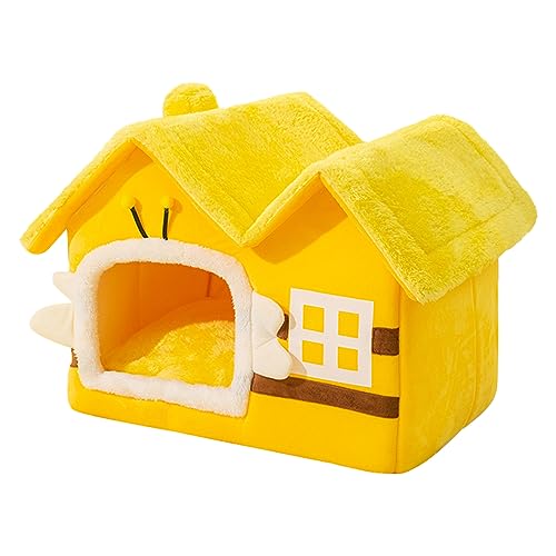 Annewi Katzenbett für Indoor-Katzen, Katzenhaus-Zelt mit waschbarem, superweichem, beruhigendem Haustiersofa, weichem Plüsch-Baumwoll-Haustierbett, Schlafbett und Haustierzubehör für Indoor-Katzen von Annewi