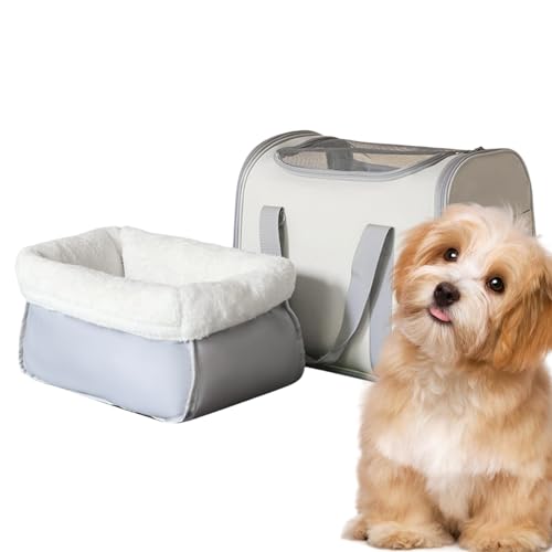 Annewi Katzentragetasche, Hundetragetasche mit herausnehmbarem Futter, weich und bequem, zusammenklappbare Reise-Welpentrage für Katzen, kleine Hunde, Haustier, Kaninchen, Hamster, Schnee-Eulen (L) von Annewi