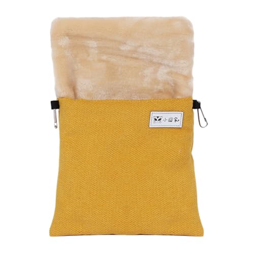 Annewi Meerschweinchen-Bett, kleine Tiere, weiches Flanell-Hausbett, Nest, Versteck, Beutel, Schlafbett, Meerschweinchen, Hamster, Igel, Ratte, Chinchilla, Versteck (gelb) von Annewi