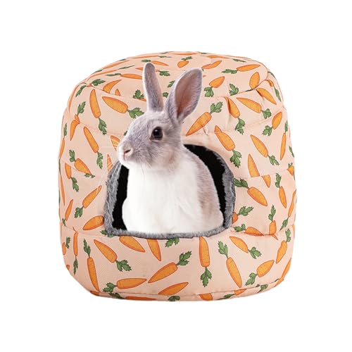 Annewi Meerschweinchenbett Kaninchenversteck Kleines Hamsterhaus Plüsch Hamster Versteck Warmnest Höhle Bett für Meerschweinchen Zubehör Chinchilla Eichhörnchen Zuckergleiter Frettchen (B) von Annewi
