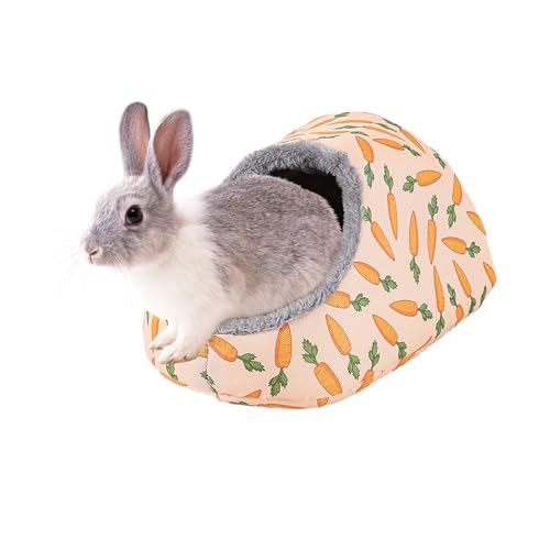 Annewi Meerschweinchenbett Kaninchenversteck Kleines Hamsterhaus Plüsch Hamster Versteck Warmnest Höhle Bett für Meerschweinchen Zubehör Chinchilla Eichhörnchen Zuckergleiter Frettchen (C) von Annewi