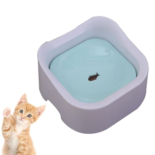 Annewi No Spill Water Bowl for Dogs, No Spill Large Capacity Slow Feeder, Floating No Spill Splash Proof Dog Water Bowl for Small Medium Large Dogs, Cats (A) von Annewi