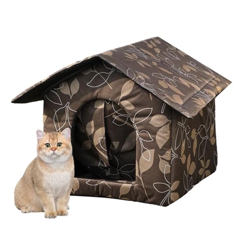 Annewi Streunender Katzenhaus,Stabiles Wasserdichtes Beheiztes Katzenhaus,Winterkatzenhaus für streunende Katzen, Winterkatzenunterstand für Outdoor- oder Indoor-Katzen(M) von Annewi