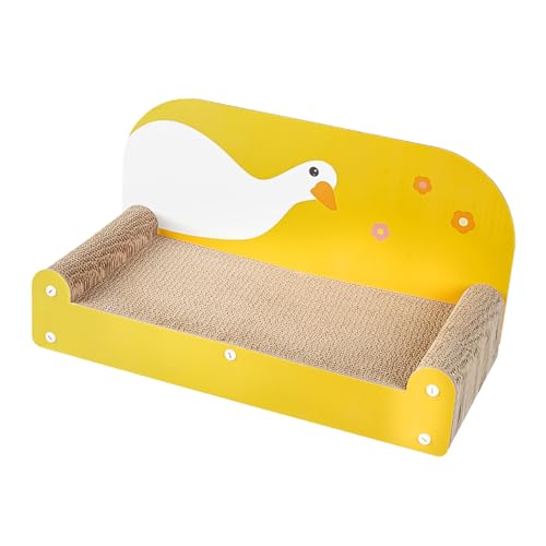 Katzenkratzer, kleine gelbe Ente Kratzpad, Katzenkratzbrett, Katzennest Möbel, Wellpappe, Kratzbrett aus Karton, Kratzkissen, Möbel schützen Kätzchen Trainingsspielzeug von Annewi