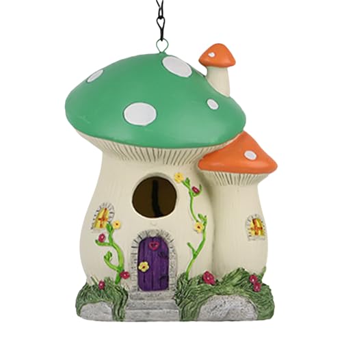 Kolibri Haus, Pilz Vogel Nest Haus, 2024 Neue Pilz Holz Kolibri Häuser, DNA Helix Kolibri Feeder für Außen Hängen, Gartenarbeit von Annewi