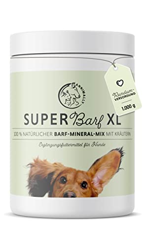 Annimally Barf Zusatz Pulver für Hunde 1 kg, Barf Complete Vitamine & Mineralien Mix für die optimale Nährstoffversorgung - Hund Mineralstoffe Futterzusatz mit Gemüse, Obst und Vitaminen von Annimally