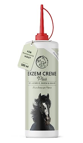 Annimally Ekzem Creme Plus 500ml - Ekzem Creme für Pferde u.a. mit D-Panthenol, Kamillenöl - Soforthilfe bei Ekzemen (Sommerekzem), Raspe, Mauke, Juckreiz und Hautirritationen von Annimally